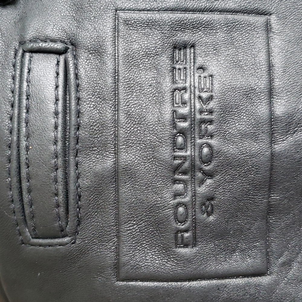 ROUNDTREE & YORK Black Lambskin Leather Bomber Jacket - Picture 7 of 14